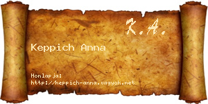 Keppich Anna névjegykártya