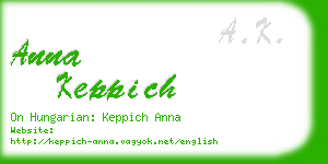 anna keppich business card